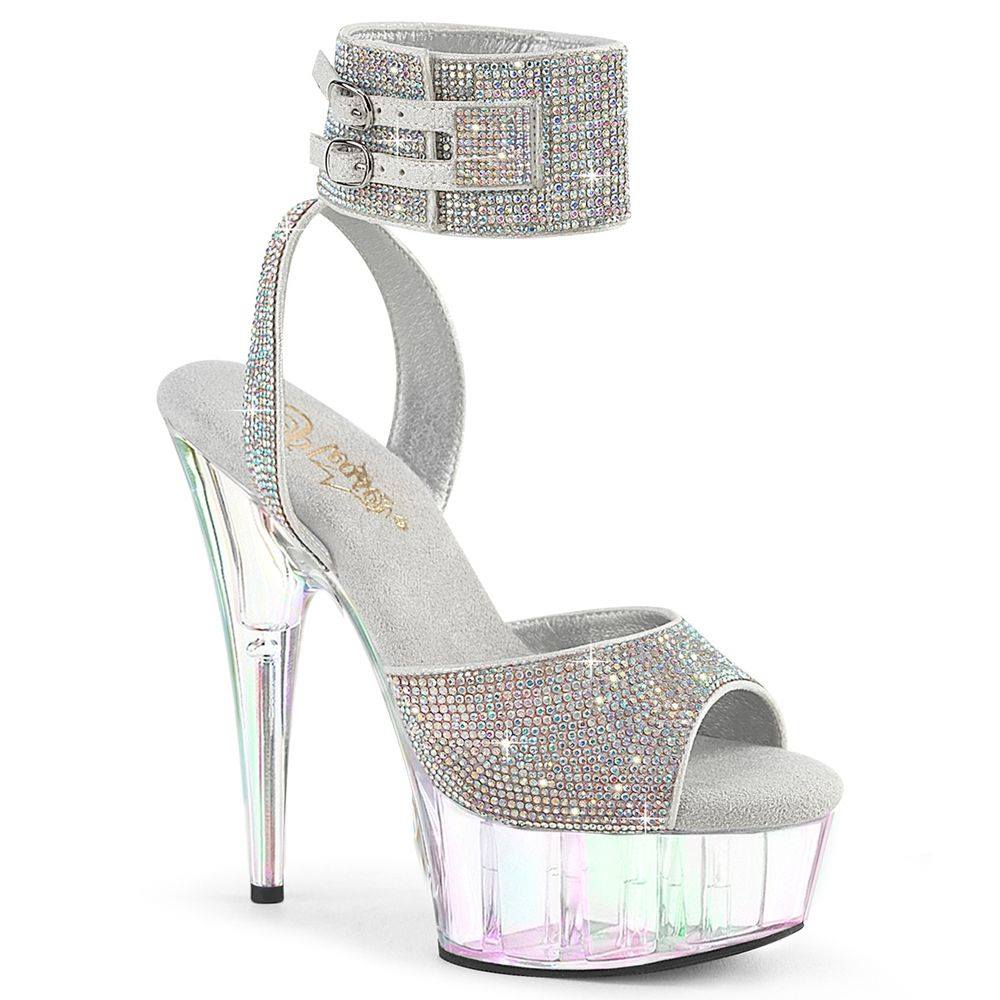 Pleaser - DELIGHT691HTRS Ankle strap sandal - Silver coloured Product image